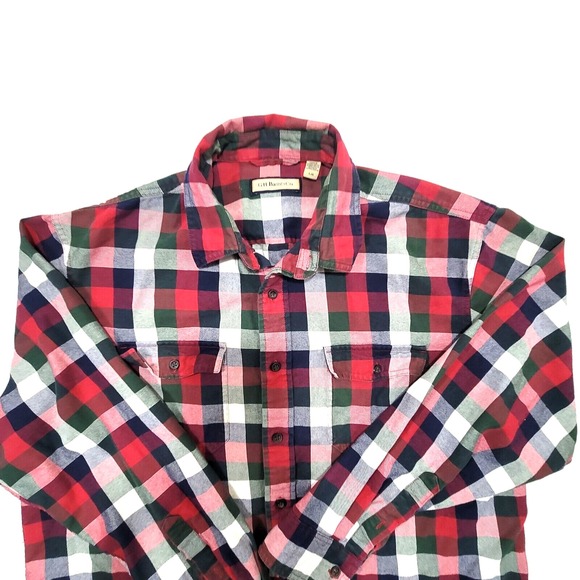 G.H. Bass & Co. Other - GH Bass & Co. Shirt Mens Red Black Plaid Long Sleeve Button Down Large